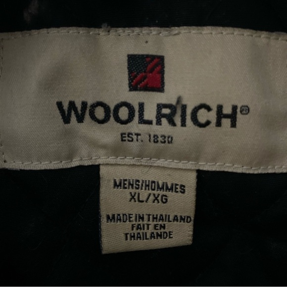 VTG Woolrich Green Plaid 16613 Men's Wool Quilted Lined Full Zip Outdoor Jacket - Picture 9 of 10